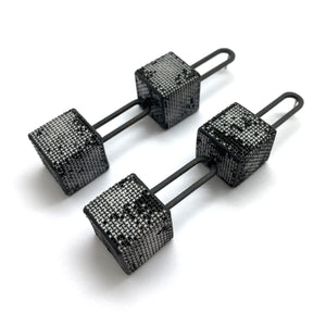 Double Cube Bar Drops-Earrings-Sandra Salaices-Pistachios