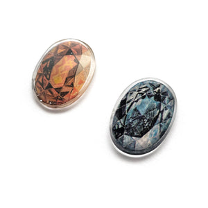Illustrated Carnelian and Topaz Studs