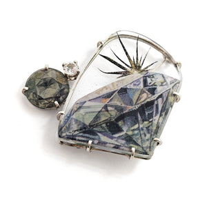 Illustrated Diamond Brooch-Pins-Joanna Manousis-Pistachios