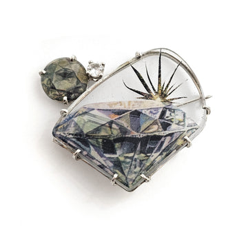 Illustrated Diamond Brooch