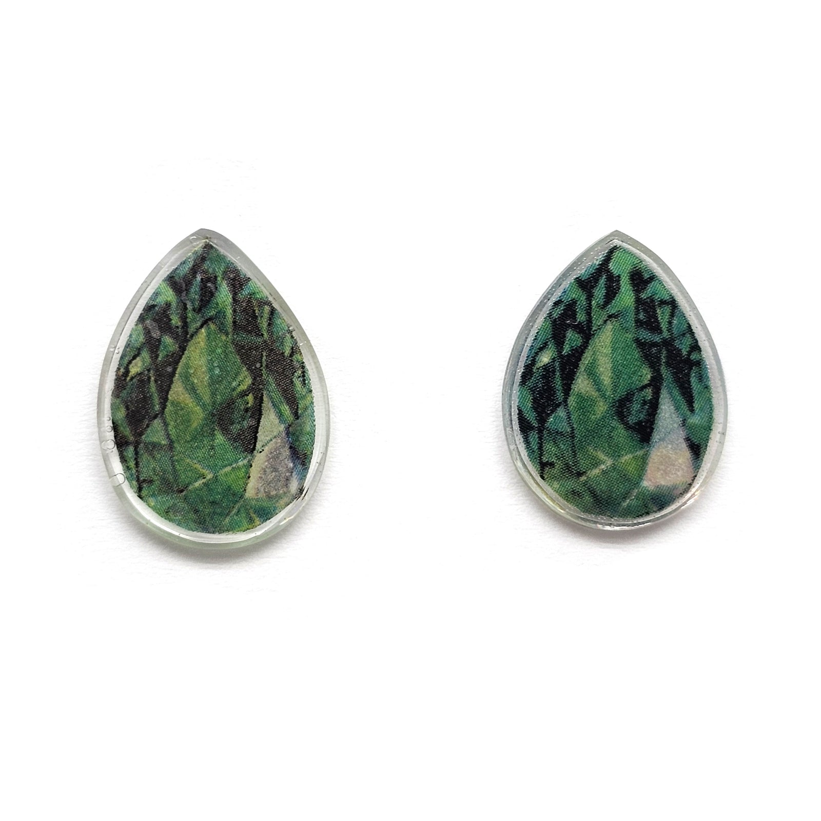 Illustrated Emerald Studs