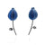 Indigo Blue Blooming Flower Earrings-Earrings-Naoko Yoshizawa-Pistachios