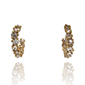 Inverted Diamond Gold Hoops