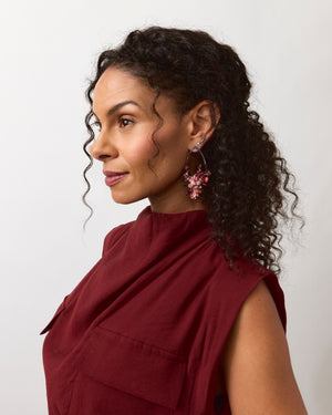 Inverted Double Diamond Earrings-Earrings-Todd Pownell-Pistachios