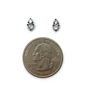 Inverted Double Diamond Earrings-Earrings-Todd Pownell-Pistachios