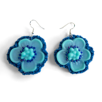 Isabelle Busnel - Blue Flower Earrings