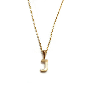 J Initial Gold Pendant-Necklaces-Manuela Carl-Pistachios