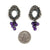 Kinetic Amethyst Earrings-Earrings-So Young Park-Pistachios