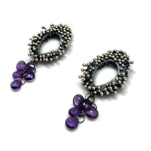 Kinetic Amethyst Earrings-Earrings-So Young Park-Pistachios