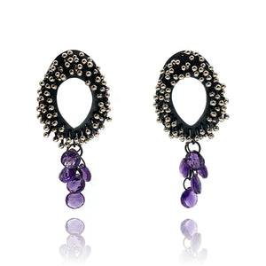 Kinetic Amethyst Earrings-Earrings-So Young Park-Pistachios