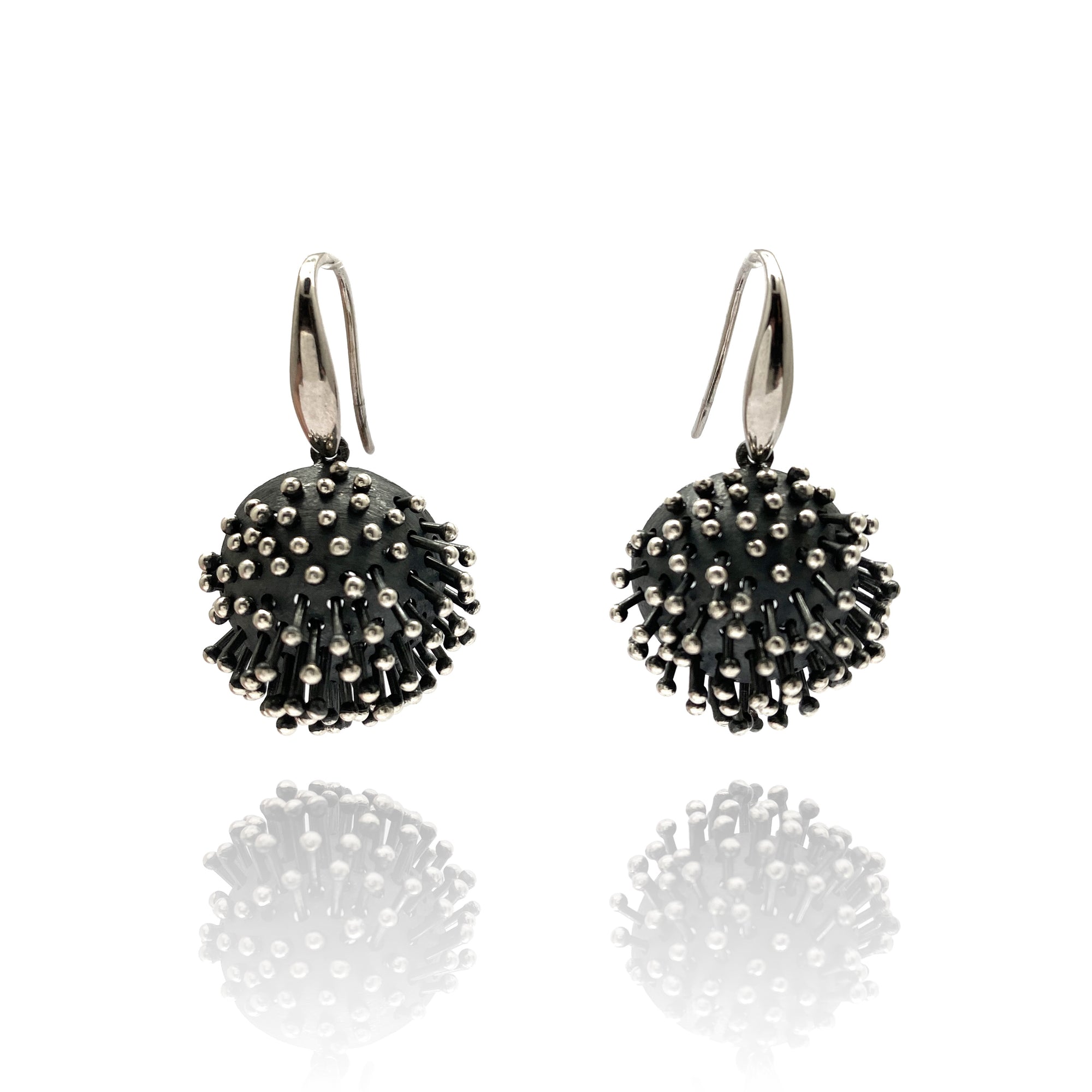 Kinetic Dome Dangle Earrings-Earrings-So Young Park-Pistachios