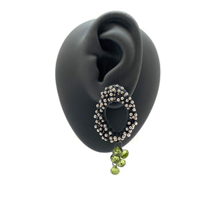 Kinetic Green Onyx Earrings-Earrings-So Young Park-Pistachios