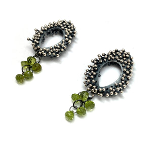 Kinetic Green Onyx Earrings-Earrings-So Young Park-Pistachios