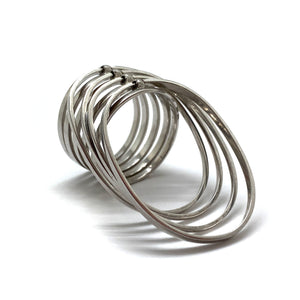 Kinetic Silver Stacked Ring-Rings-Theodora Daraklitsa-Pistachios