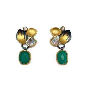 La Dame en Verte Earrings-Earrings-Judith Neugebauer-Pistachios