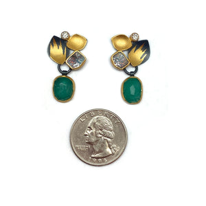 La Dame en Verte Earrings-Earrings-Judith Neugebauer-Pistachios