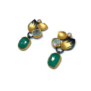 La Dame en Verte Earrings-Earrings-Judith Neugebauer-Pistachios