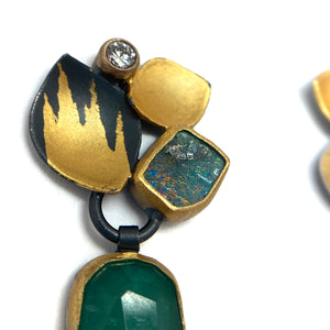 La Dame en Verte Earrings-Earrings-Judith Neugebauer-Pistachios