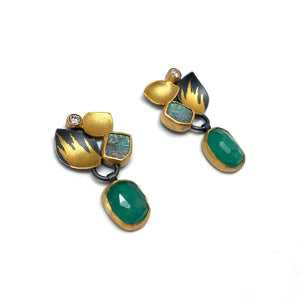 La Dame en Verte Earrings-Earrings-Judith Neugebauer-Pistachios