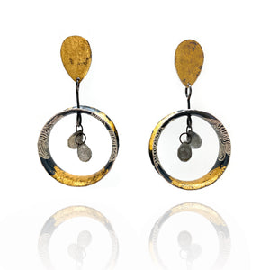 Labradorite Drop Earrings-Earrings-So Young Park-Pistachios