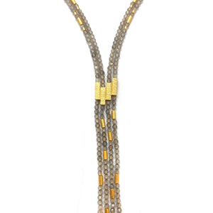 Labradorite Drop Necklace-Necklaces-Bernd Wolf-Pistachios