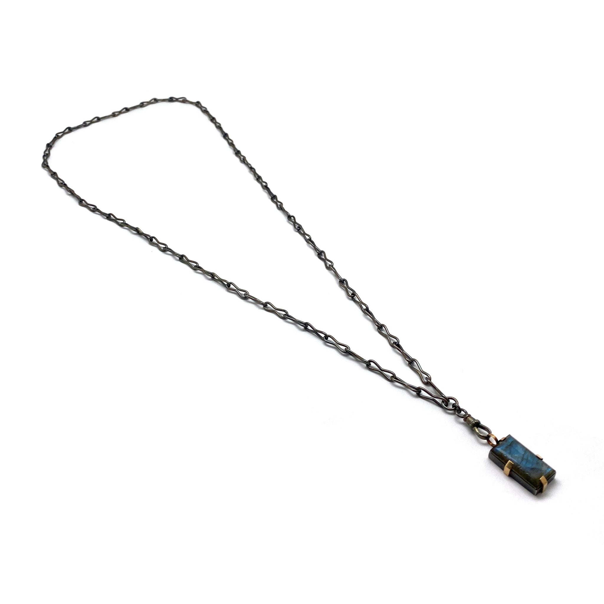 Labradorite Fang necklace for men – Trimakasi | EN