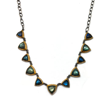 Labradorite and 24k Gold Necklace