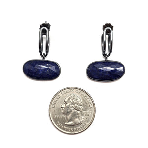 Lapis Link Hoops-Earrings-Emily Rogstad-Pistachios