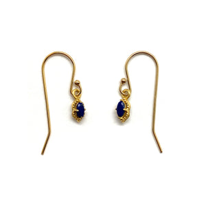 Lapis and Gold Vermeil Earrings-Earrings-Julia Cabral-Pistachios