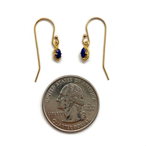 Lapis and Gold Vermeil Earrings-Earrings-Julia Cabral-Pistachios