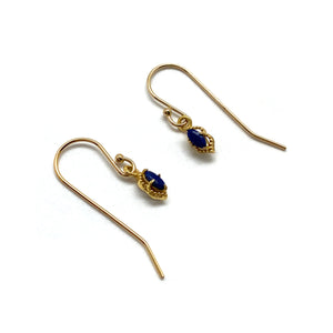 Lapis and Gold Vermeil Earrings-Earrings-Julia Cabral-Pistachios