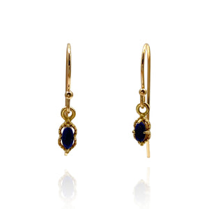 Lapis and Gold Vermeil Earrings-Earrings-Julia Cabral-Pistachios