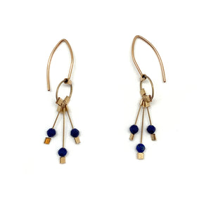 Lapis and Nylon Earrings-Earrings-Meghan Riley-Pistachios