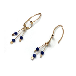 Lapis and Nylon Earrings-Earrings-Meghan Riley-Pistachios
