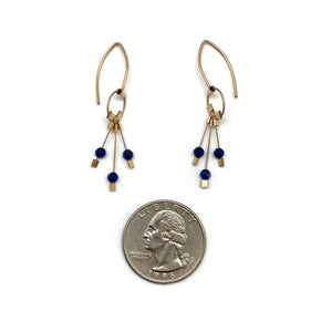Lapis and Nylon Earrings-Earrings-Meghan Riley-Pistachios