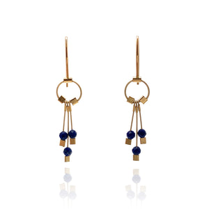 Lapis and Nylon Earrings-Earrings-Meghan Riley-Pistachios