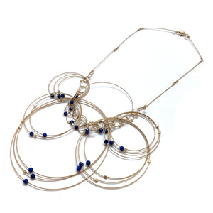Lapis and Nylon Necklace-Necklaces-Meghan Riley-Pistachios
