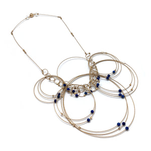 Lapis and Nylon Necklace-Necklaces-Meghan Riley-Pistachios