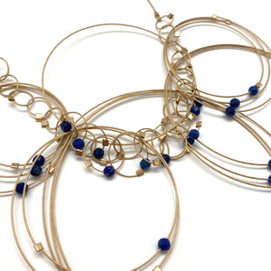 Lapis and Nylon Necklace-Necklaces-Meghan Riley-Pistachios