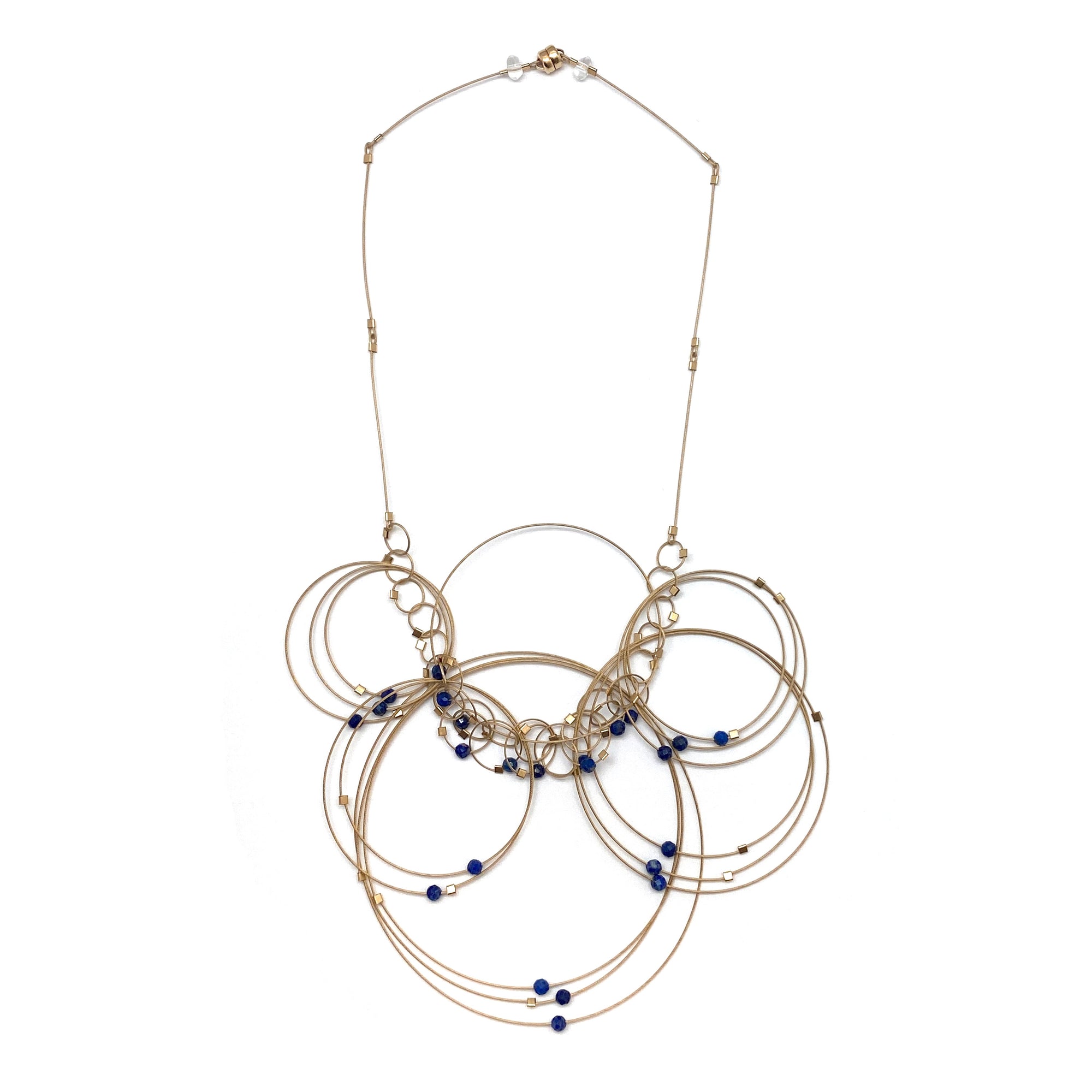 Lapis and Nylon Necklace-Necklaces-Meghan Riley-Pistachios
