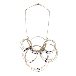 Lapis and Nylon Necklace-Necklaces-Meghan Riley-Pistachios