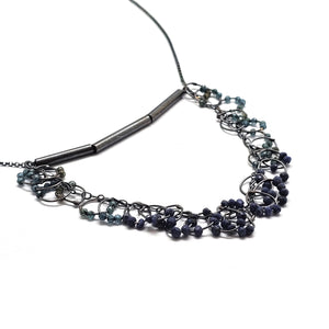 Lapis and Onyx Layered Necklace-Necklaces-Karen Gilbert-Pistachios