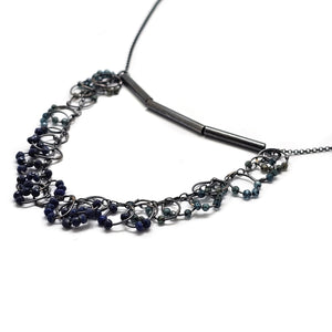 Lapis and Onyx Layered Necklace-Necklaces-Karen Gilbert-Pistachios