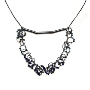 Lapis and Onyx Layered Necklace-Necklaces-Karen Gilbert-Pistachios