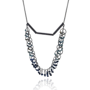 Lapis and Onyx Layered Necklace-Necklaces-Karen Gilbert-Pistachios