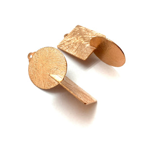 Large Axis Clip-ons - Rose Gold Vermeil-Earrings-Heather Guidero-Pistachios