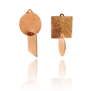 Large Axis Clip-ons - Rose Gold Vermeil-Earrings-Heather Guidero-Pistachios