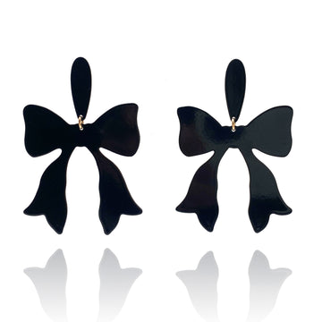 Large Bow Dangle Earrings