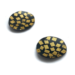 Large Gold Leaf Studs-Earrings-Myung Urso-Pistachios