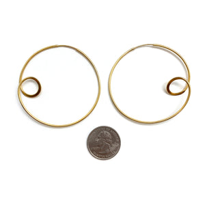 Large Gold Vermeil Loop Earrings-Earrings-Claudia Vallejo-Pistachios